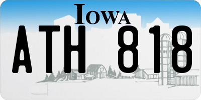 IA license plate ATH818