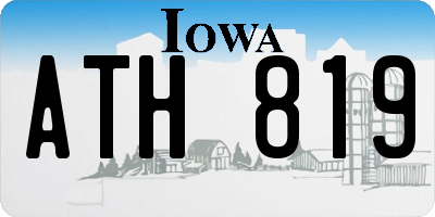 IA license plate ATH819