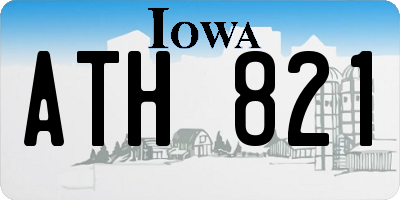 IA license plate ATH821