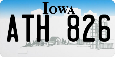 IA license plate ATH826