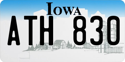 IA license plate ATH830
