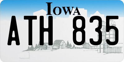 IA license plate ATH835