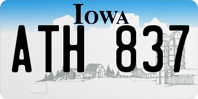 IA license plate ATH837