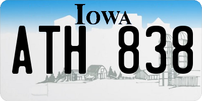IA license plate ATH838