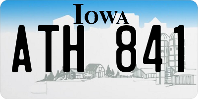 IA license plate ATH841