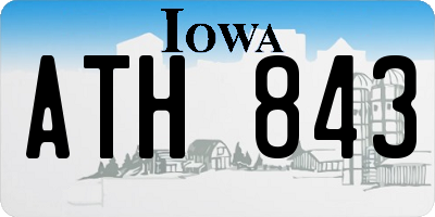 IA license plate ATH843