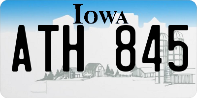 IA license plate ATH845
