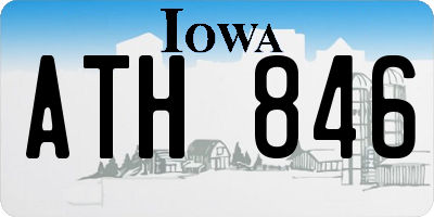 IA license plate ATH846