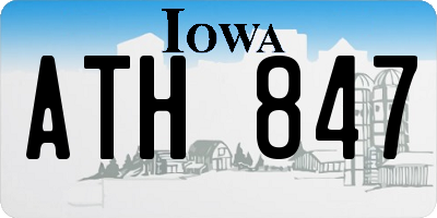 IA license plate ATH847