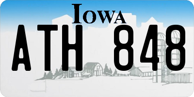 IA license plate ATH848