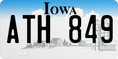 IA license plate ATH849
