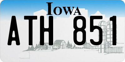 IA license plate ATH851
