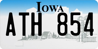 IA license plate ATH854