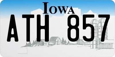 IA license plate ATH857