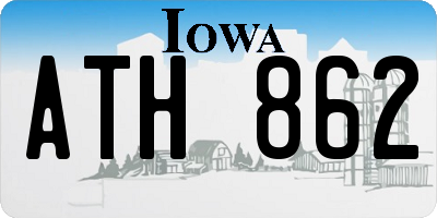 IA license plate ATH862