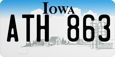 IA license plate ATH863