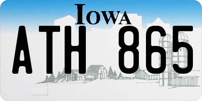 IA license plate ATH865