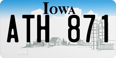 IA license plate ATH871
