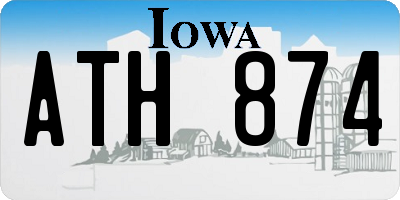 IA license plate ATH874