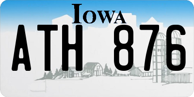 IA license plate ATH876