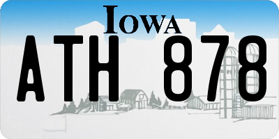 IA license plate ATH878