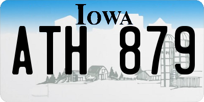 IA license plate ATH879
