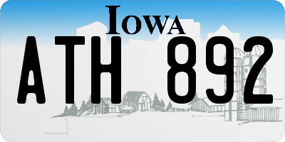 IA license plate ATH892