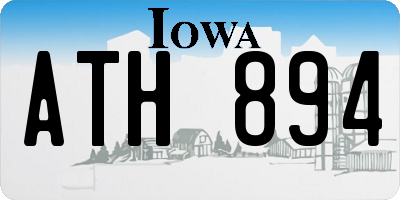IA license plate ATH894
