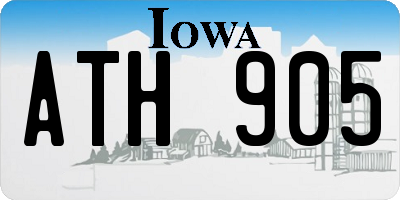 IA license plate ATH905