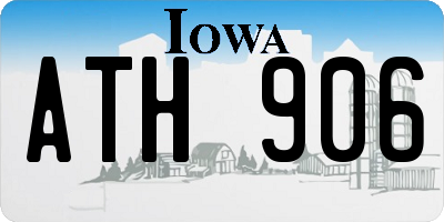 IA license plate ATH906