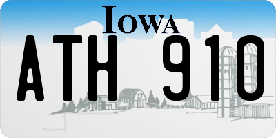 IA license plate ATH910