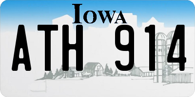 IA license plate ATH914
