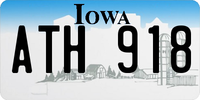 IA license plate ATH918