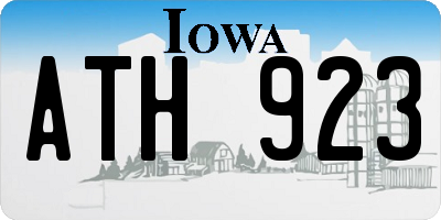 IA license plate ATH923