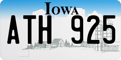 IA license plate ATH925