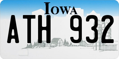 IA license plate ATH932