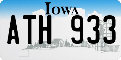 IA license plate ATH933