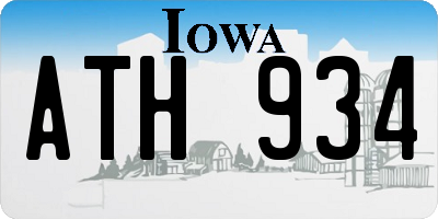 IA license plate ATH934