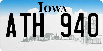 IA license plate ATH940