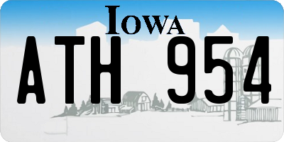 IA license plate ATH954