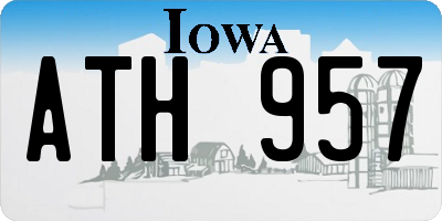 IA license plate ATH957