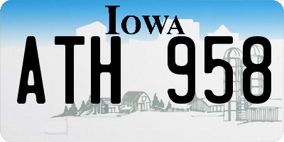 IA license plate ATH958