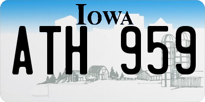 IA license plate ATH959