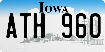 IA license plate ATH960
