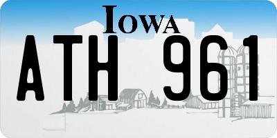 IA license plate ATH961