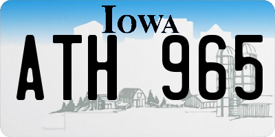 IA license plate ATH965