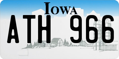 IA license plate ATH966