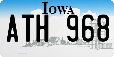 IA license plate ATH968