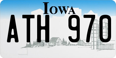 IA license plate ATH970