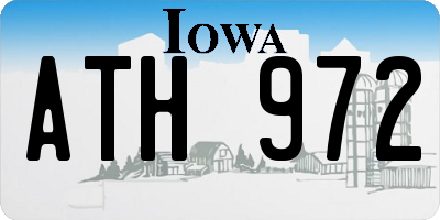 IA license plate ATH972
